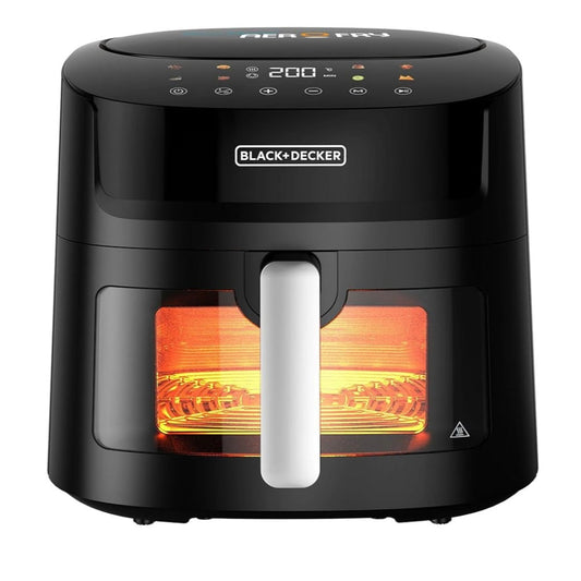 BLACK+DECKER 8-in-1 Digital Air Fryer with Window, 7.2L capacity, 1800W, rapid Air Technology