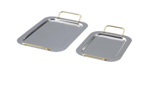 IKEA HUSBEHOV Tray, set of 2, stainless steel