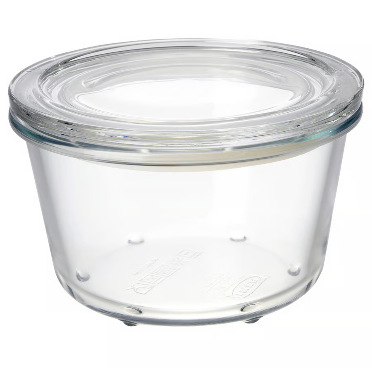 IKEA 365+ Food container, round/glass, 600 ml (20 oz) with round glass lid