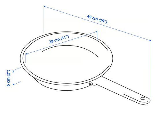 IKEA 365+ Frying pan, stainless steel, 28 cm (11 ")