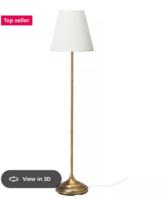 IKEA ÅRSTID Floor lamp, brass/white