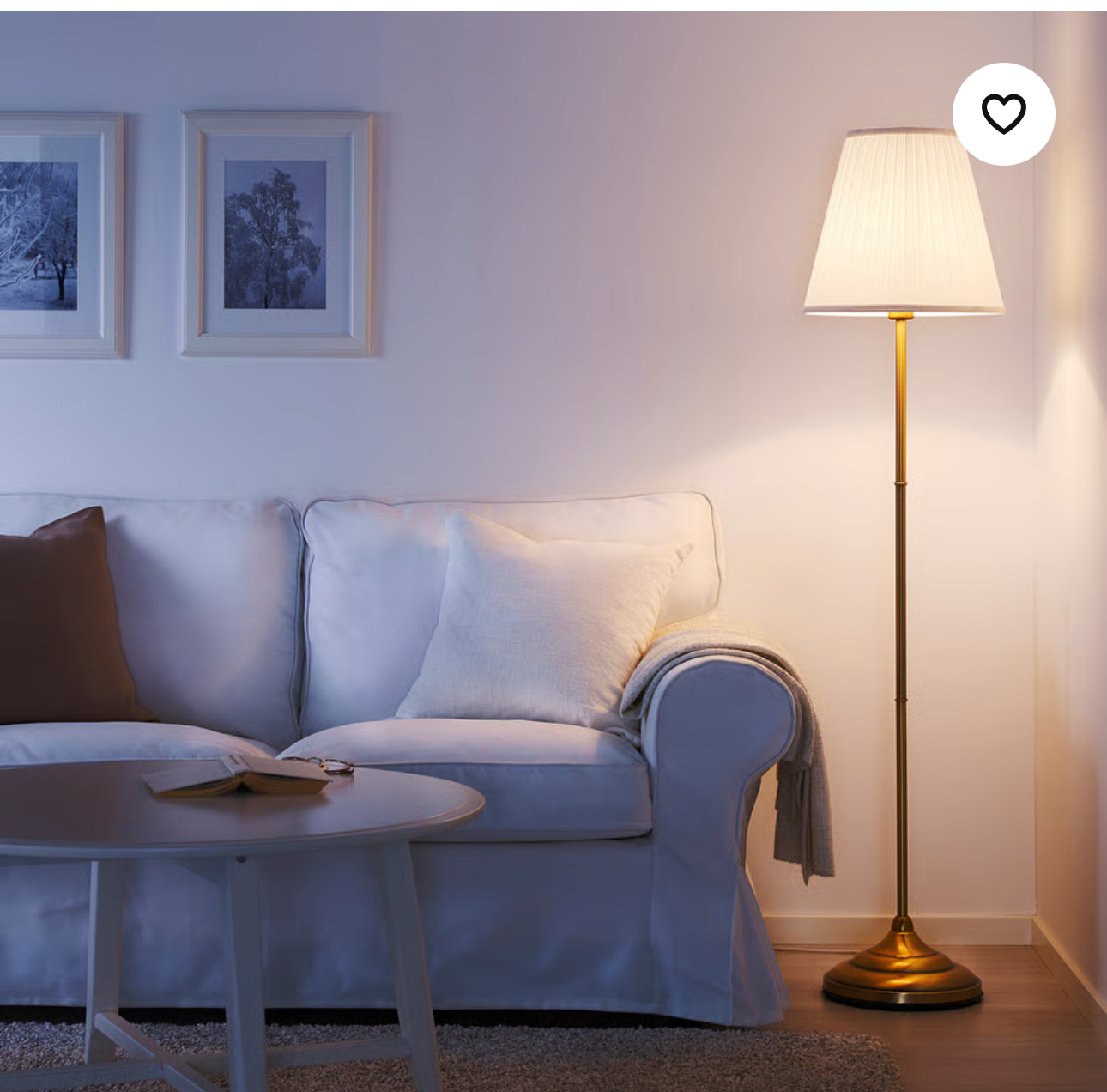 IKEA ÅRSTID Floor lamp, brass/white