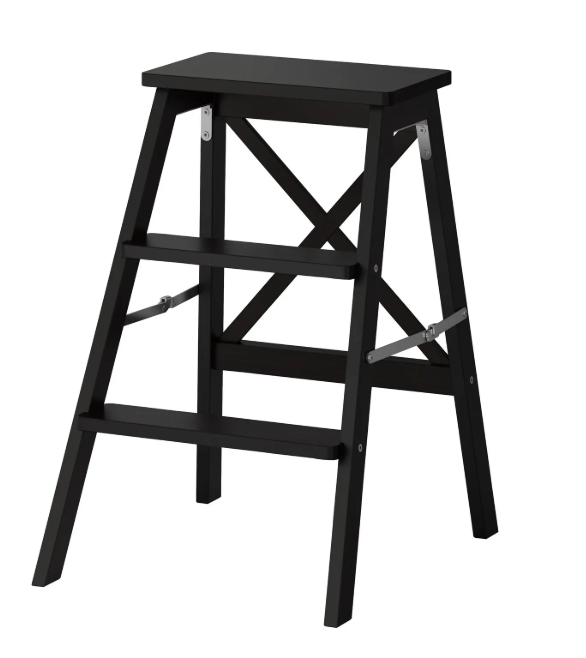 IKEA BEKVÄM Step stool, Black, 63 cm (24 3/4 ")