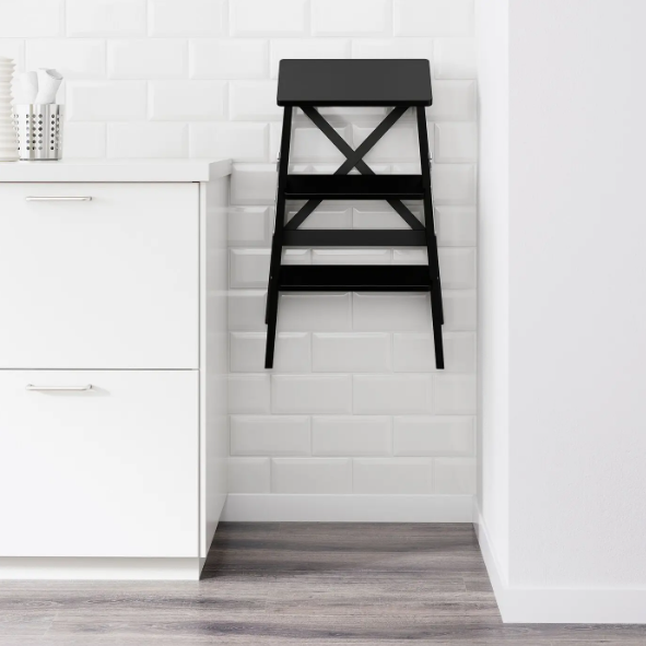 IKEA BEKVÄM Step stool, Black, 63 cm (24 3/4 ")