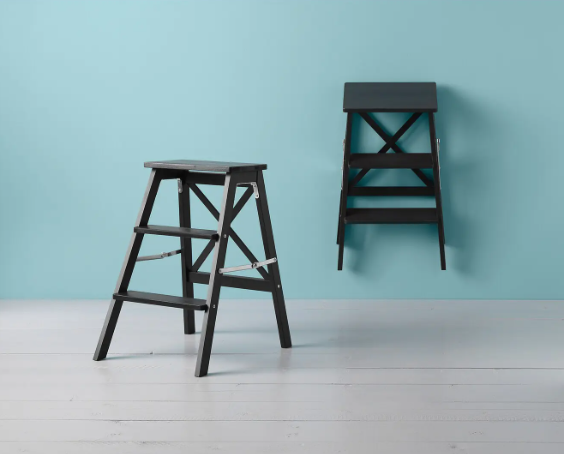 IKEA BEKVÄM Step stool, Black, 63 cm (24 3/4 ")