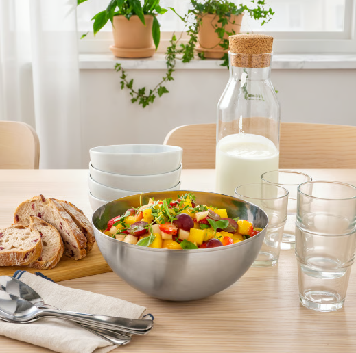 IKEA BLANDA BLANK Serving bowl, stainless steel, 20 cm (8 ")
