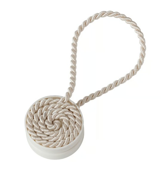 IKEA FÖNSTERBOMAL Magnetic curtain tie-back, beige/white