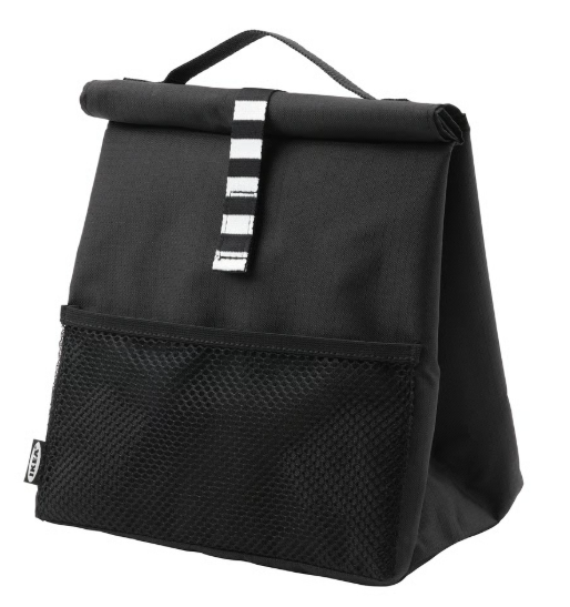 IKEA FRAMTUNG Lunch bag, black, 22x17x35 cm (8 ¾x6 ¾x13 ¾ ")