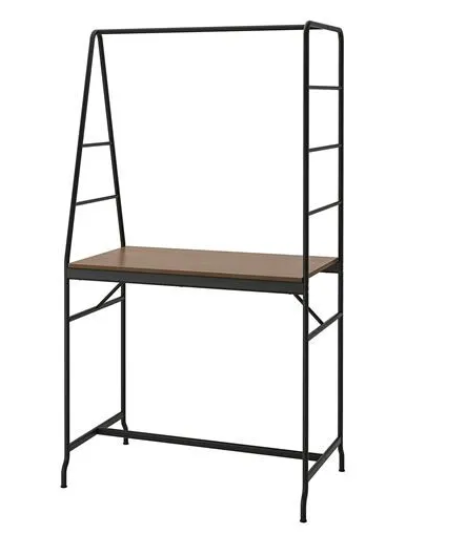 IKEA HÅVERUD Table with storage ladder, black
