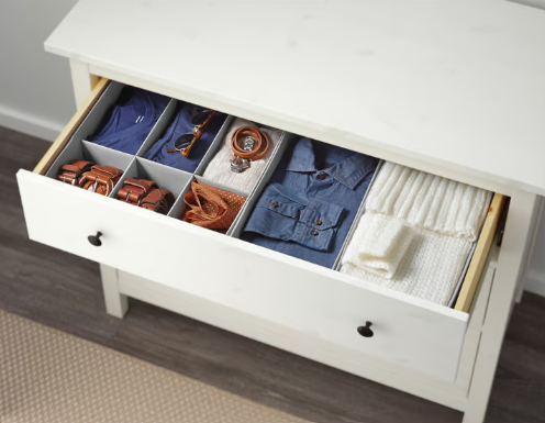 IKEA HEMNES Chest of 3 drawers, white stain, 108x96 cm