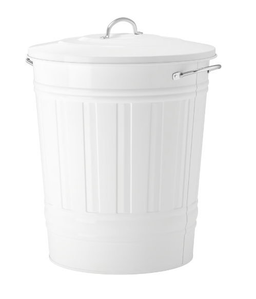 IKEA KNODD Bin with lid, gray, 40 l (11 gallon)