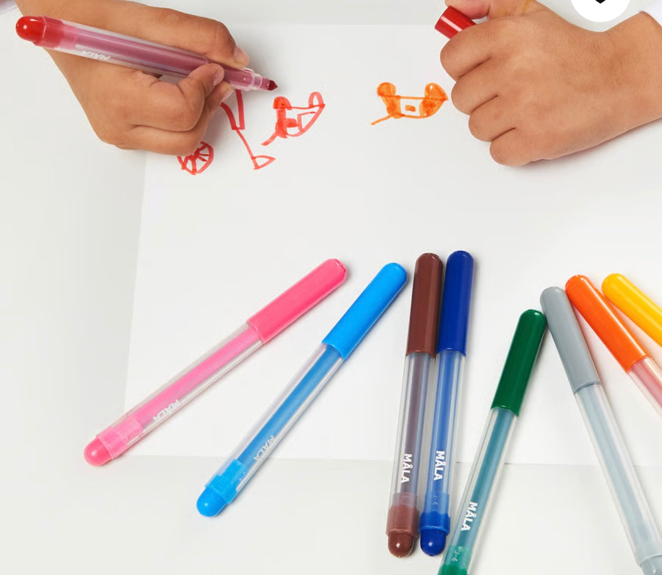 IKEA MÅLA Felt-tip pen, mixed colors, 12 pcs