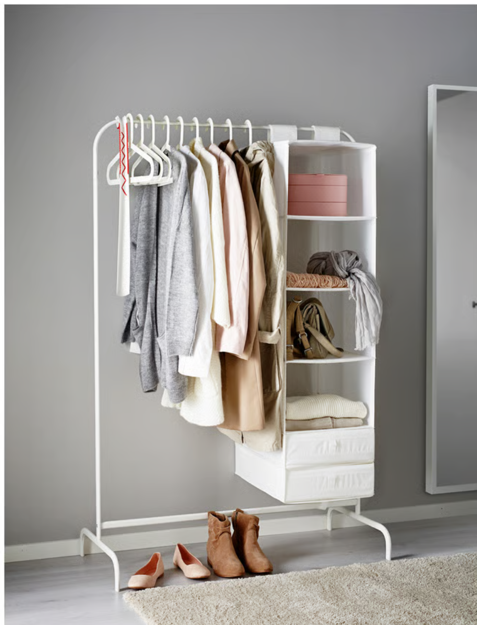 IKEA MULIG Clothes rack, white, 99x152 cm (39x59 7/8 ")