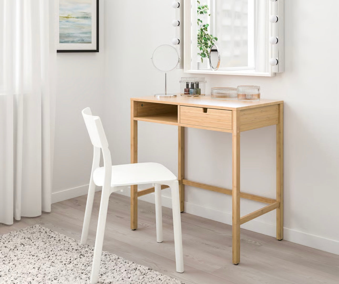 IKEA NORDKISA Dressing table, bamboo, 76x47 cm (29 7/8x18 1/2 ")