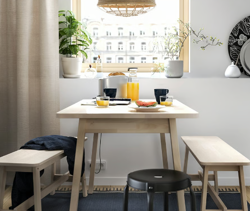 IKEA NORRÅKER Table, birch, 125x74 cm (49 1/4x29 1/8 ")