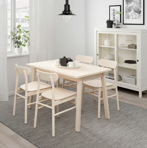 IKEA NORRÅKER Table, birch, 125x74 cm (49 1/4x29 1/8 ")