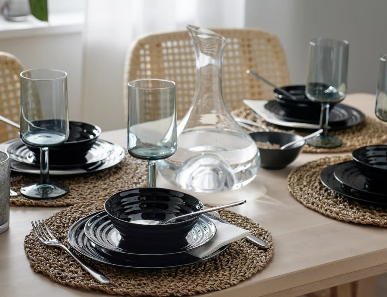 IKEA NÄTBARB Side plate, black, 19 cm (7 ")