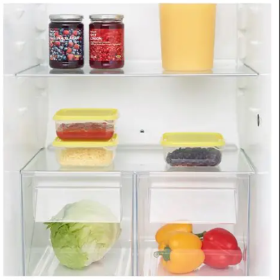 IKEA PRUTA Food container with lid, yellow, 0.6 l (20 oz)