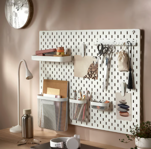 IKEA SKÅDIS Pegboard, white, 76x56 cm (30x22 ")