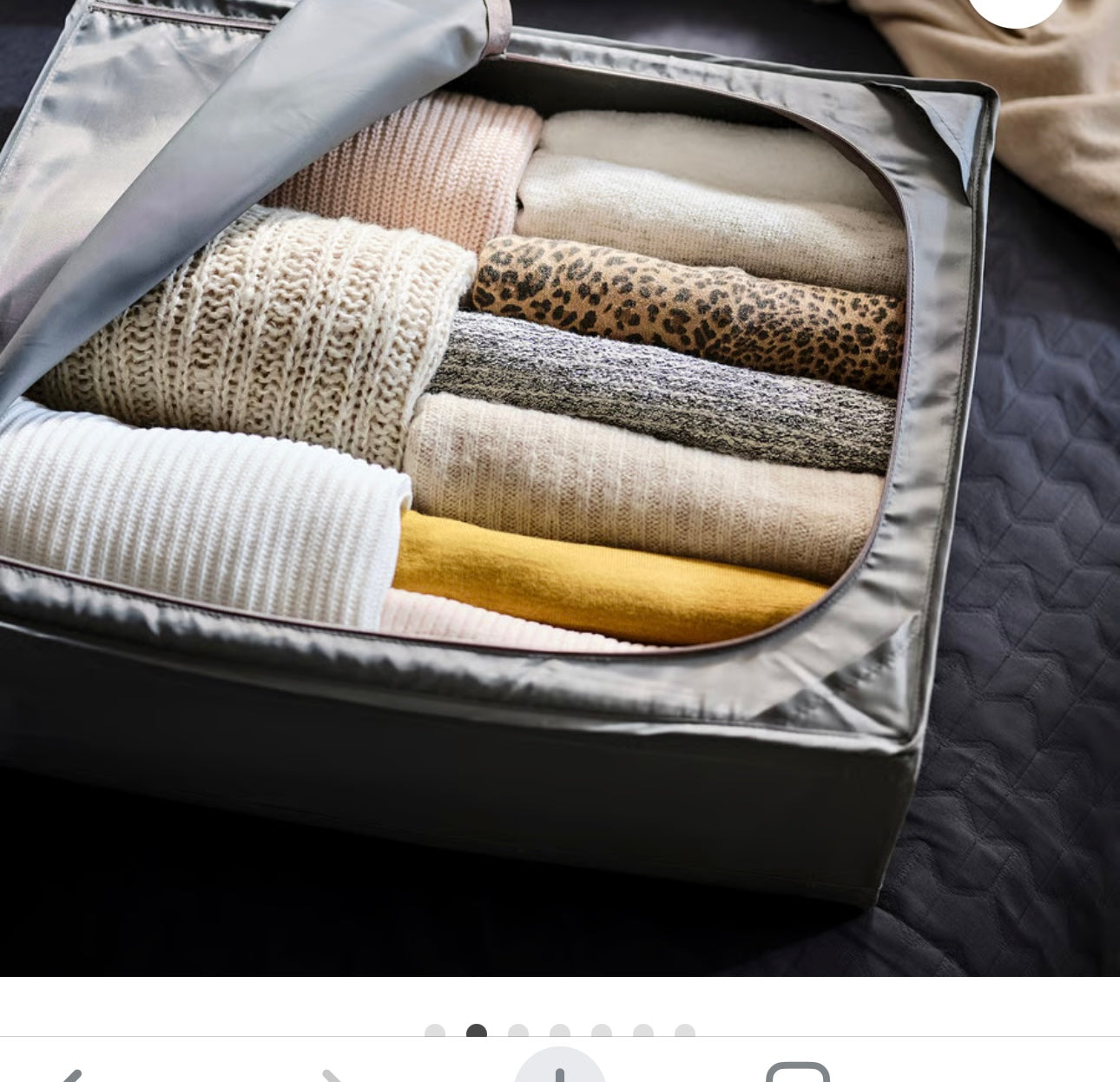 IKEA SKUBB Storage case, dark gray, 44x55x19 cm (17 ¼x21 ¾x7 ½