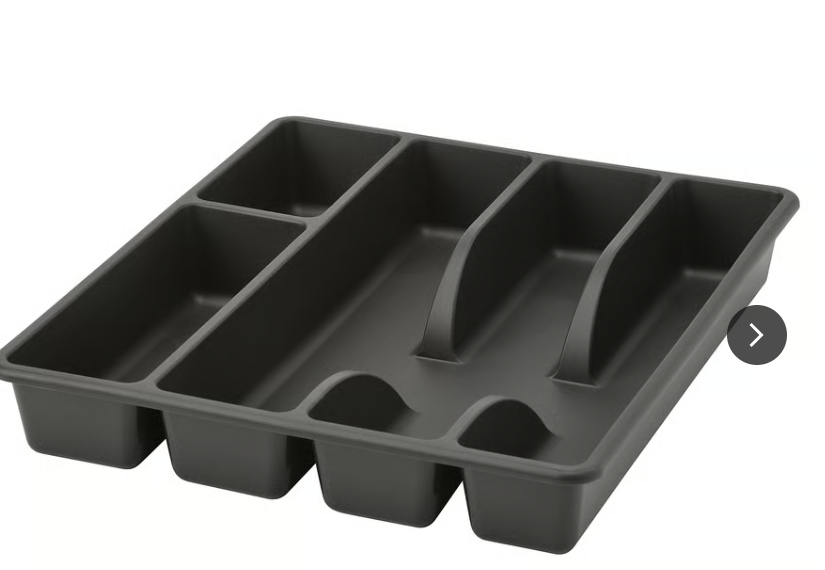 IKEA SMÄCKER Flatware tray, anthracite, 31x26 cm (12 1/4x10 1/4 ")