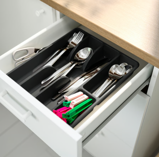 IKEA SMÄCKER Flatware tray, anthracite, 31x26 cm (12 1/4x10 1/4 ")
