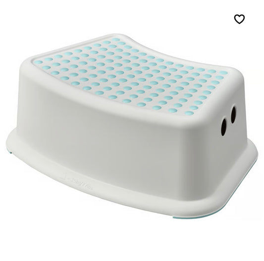 IKEA FÖRSIKTIG Children's stool, white/turquoise