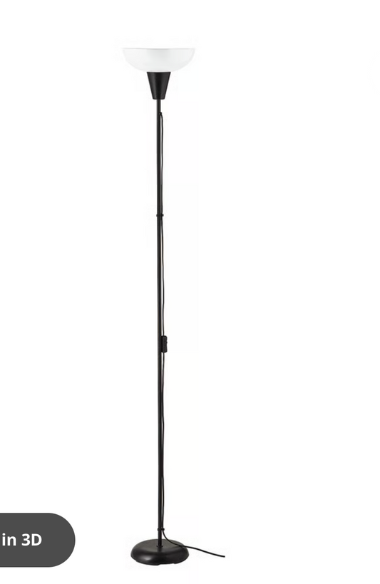 IKEA TÅGARP Floor uplighter, black/white