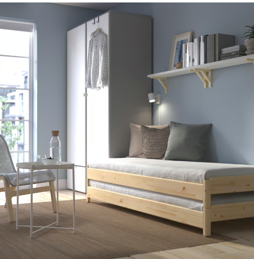 IKEA UTÅKER Stackable bed, pine, 80x200 cm (31 1/2x78 3/4 ")