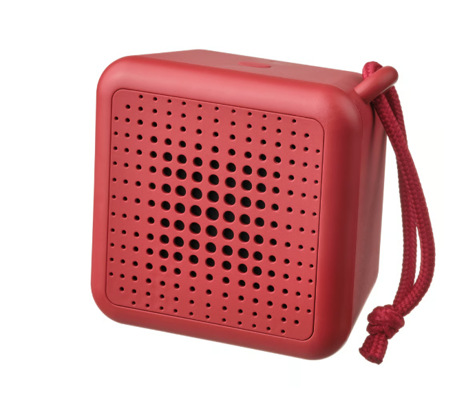IKEA VAPPEBY Portable bluetooth speaker, waterproof red