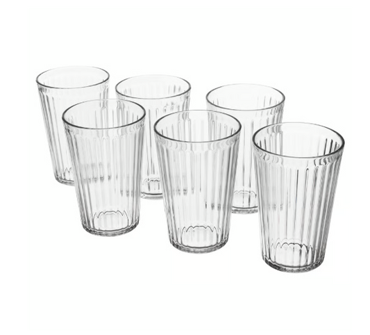 IKEA VARDAGEN Glass, clear glass, 43 cl (15 oz) 6-SET