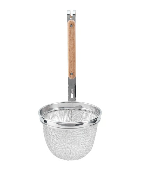 IKEA VARDAGEN Noodle strainer, stainless steel/beech, 30 cm (12 ")