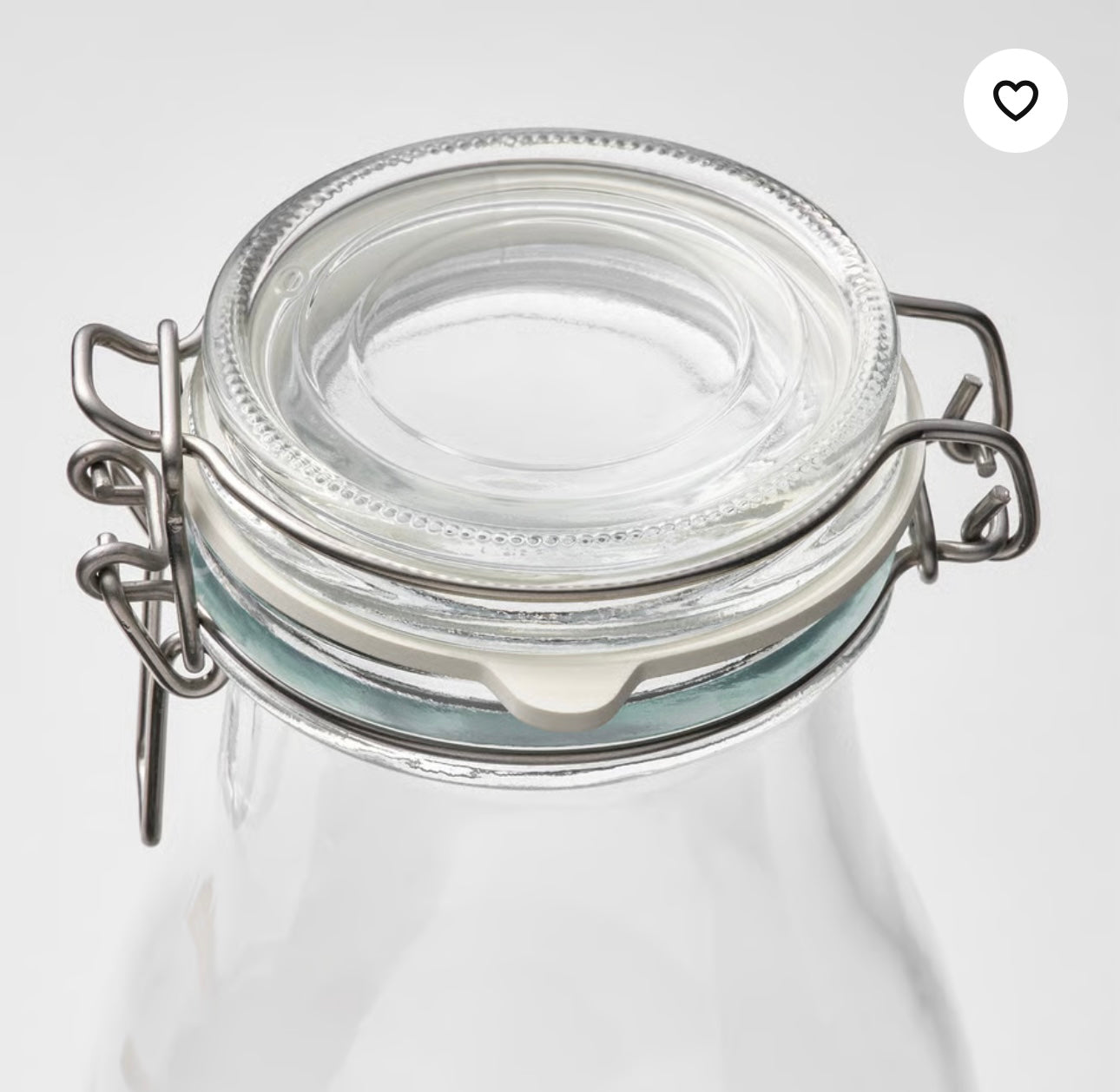 IKEA KORKEN Bottle-shaped jar with lid, clear glass, 1 l (34 oz)