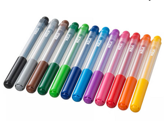 IKEA MÅLA Felt-tip pen, mixed colors, 12 pcs