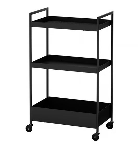 IKEA NISSAFORS Utility cart, black, 50.5x30x83 cm (19 7/8x11 3/4x32 5/8 ")