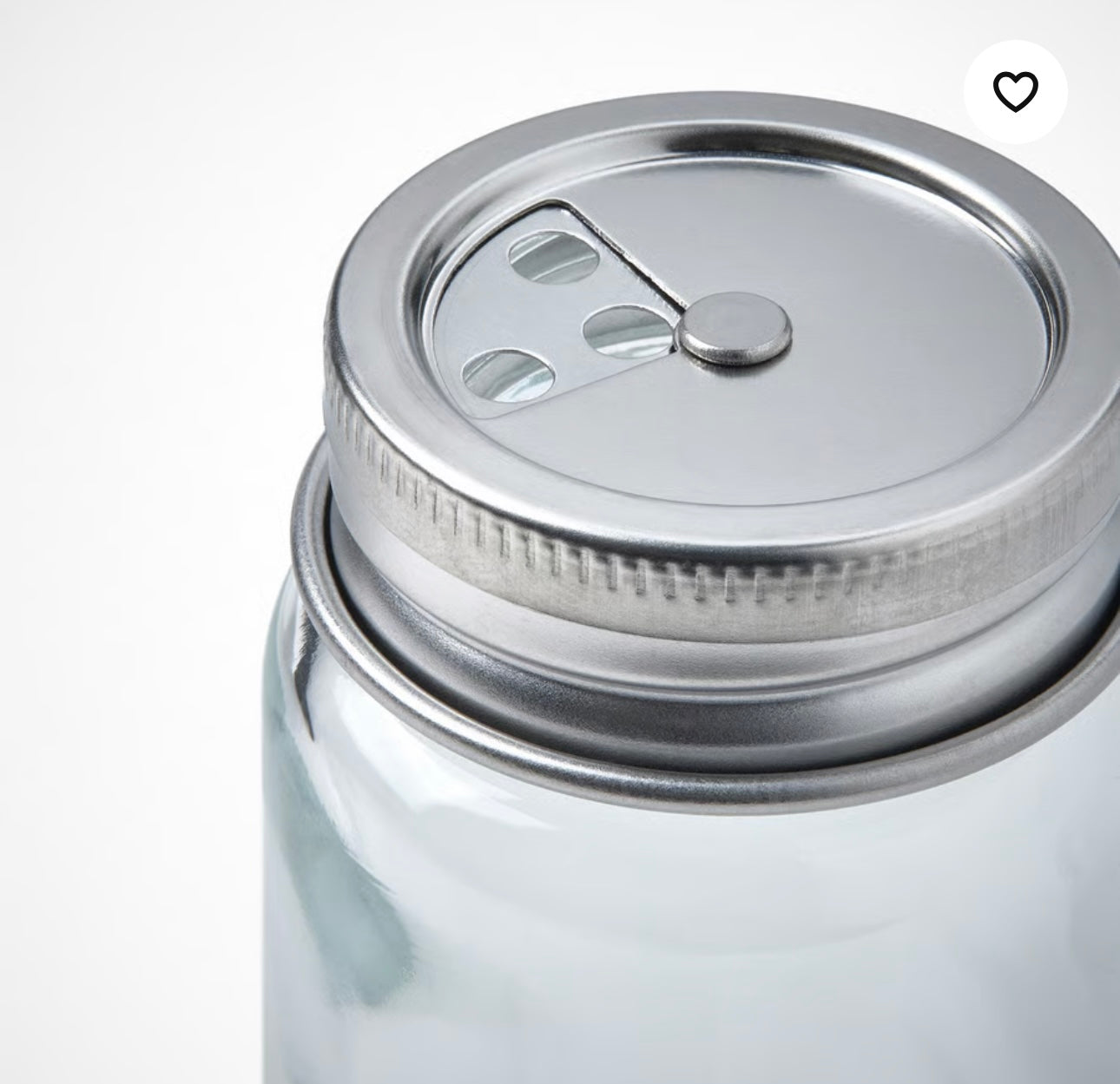 IKEA CITRONHAJ Salt and pepper shakers, clear glass/stainless steel, 8 cm (3 ¼ ")