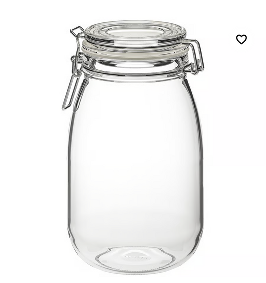 IKEA KORKEN Jar with lid, clear glass