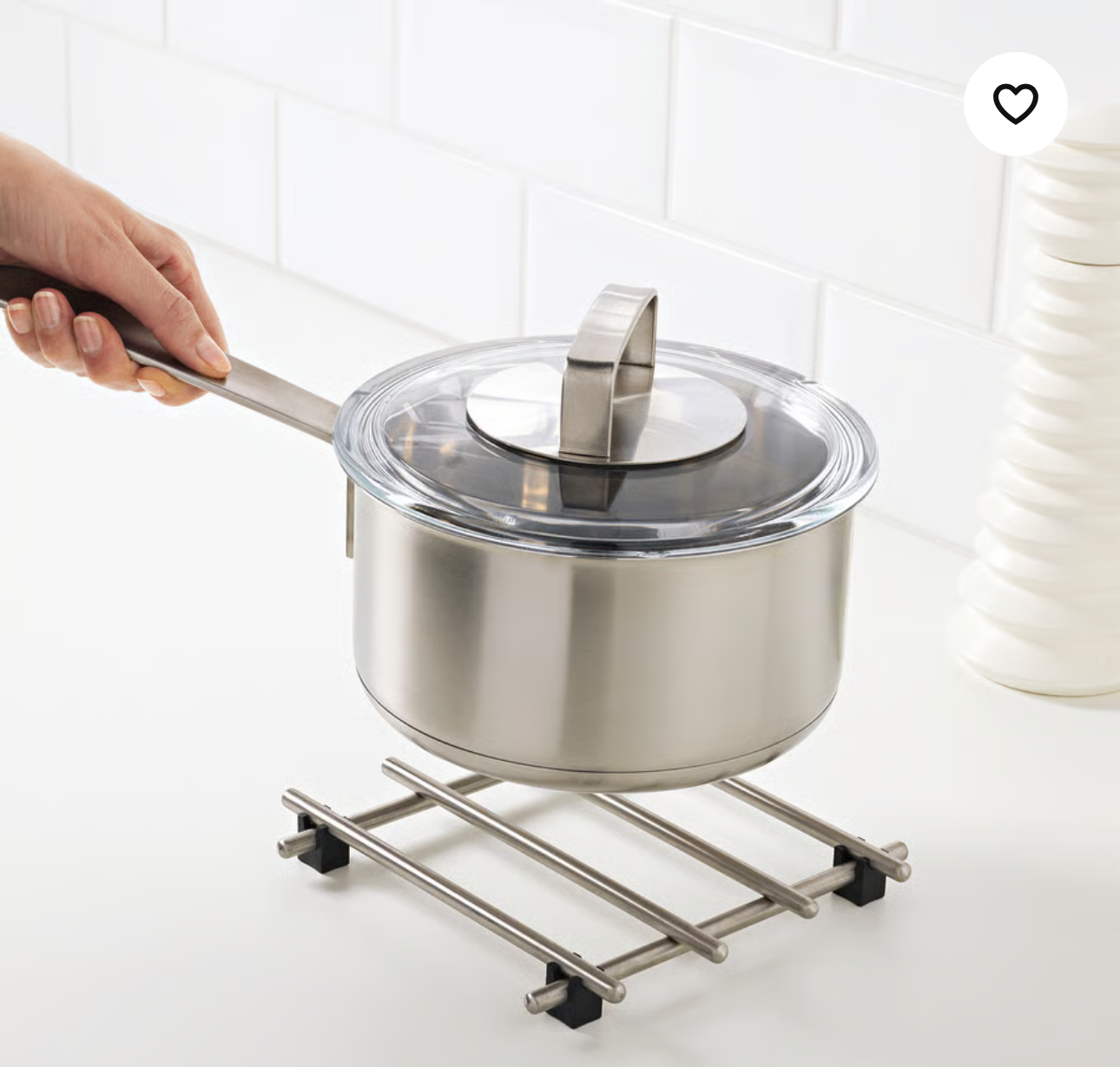 IKEA LÄMPLIG Trivet, stainless steel, 18x18 cm (7x7 ")