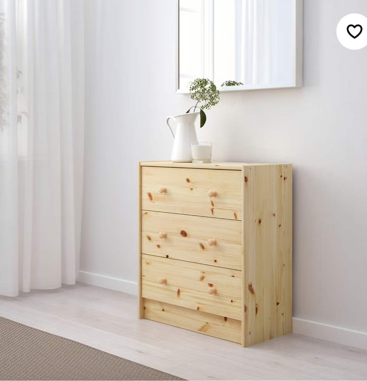 IKEA RAST 3-drawer chest, pine, 62x70 cm (24 3/8x27 1/2 ")