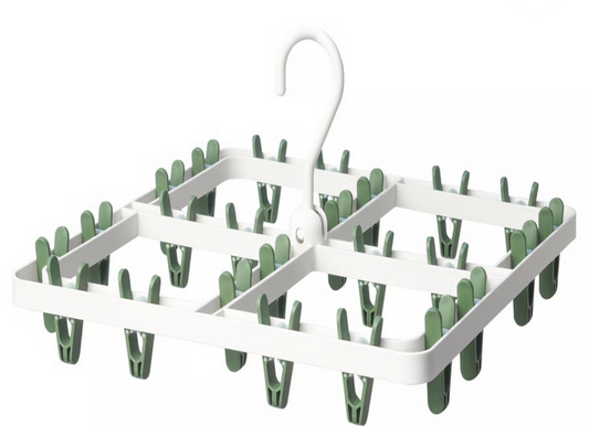 IKEA SLIBB Hang dryer 24 clothespins, green