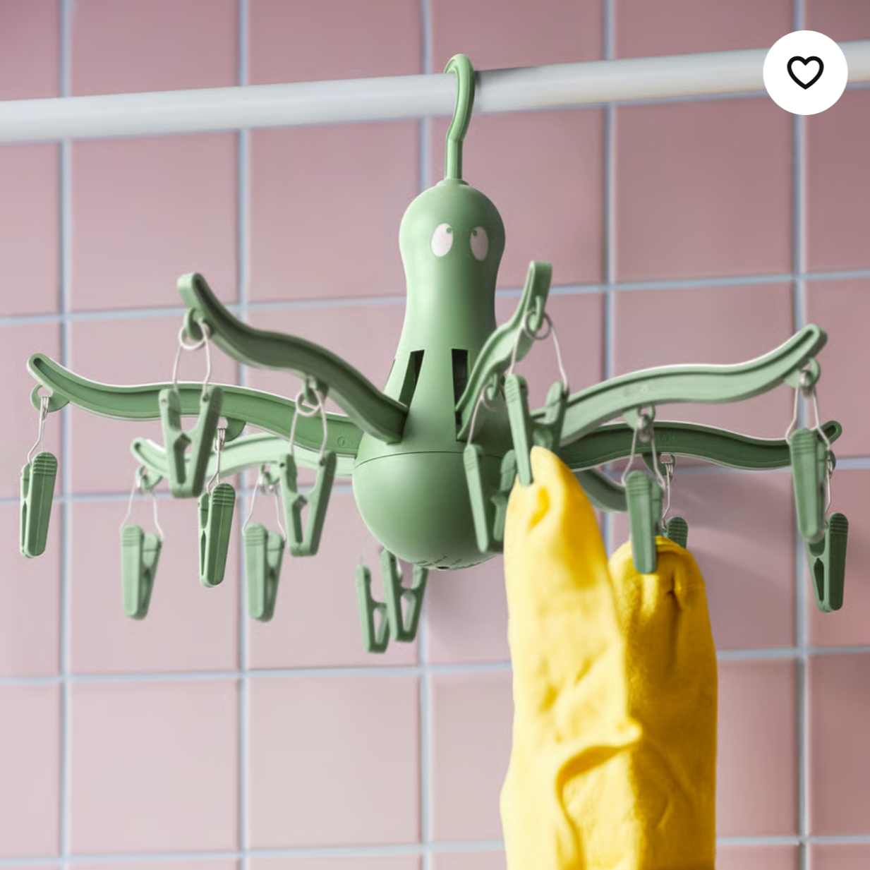 IKEA PRESSA Hanging dryer with 16 clothes clips, green)