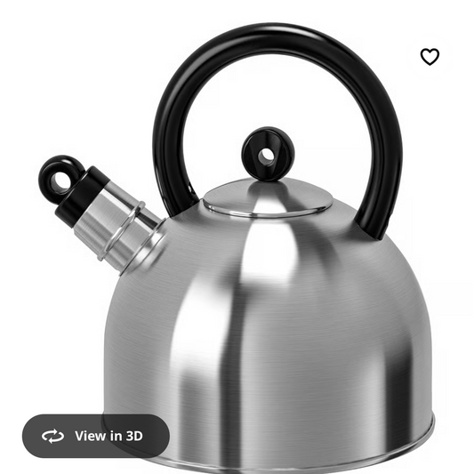 IKEA VATTENTÄT Kettle, stainless steel/black, 2 l (2 qt)