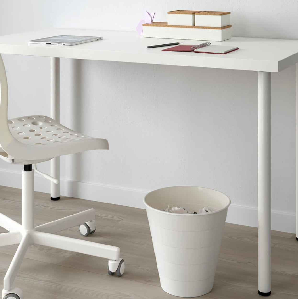 IKEA FNISS Trash can, white, 10 l (3 gallon)