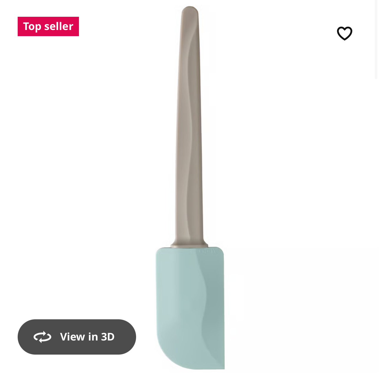 IKEA BAKGLAD Rubber spatula, beige/blue, 26 cm (10 ")
