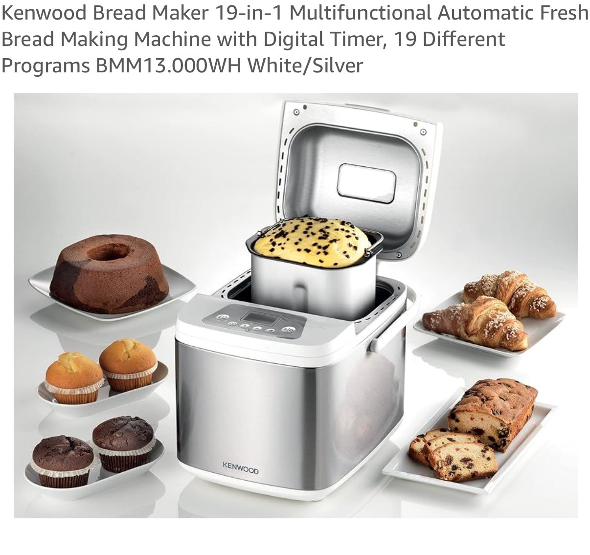 Kenwood Bread Maker 19-in-1 Multifunctional Automatic Fresh Bread Making Machine