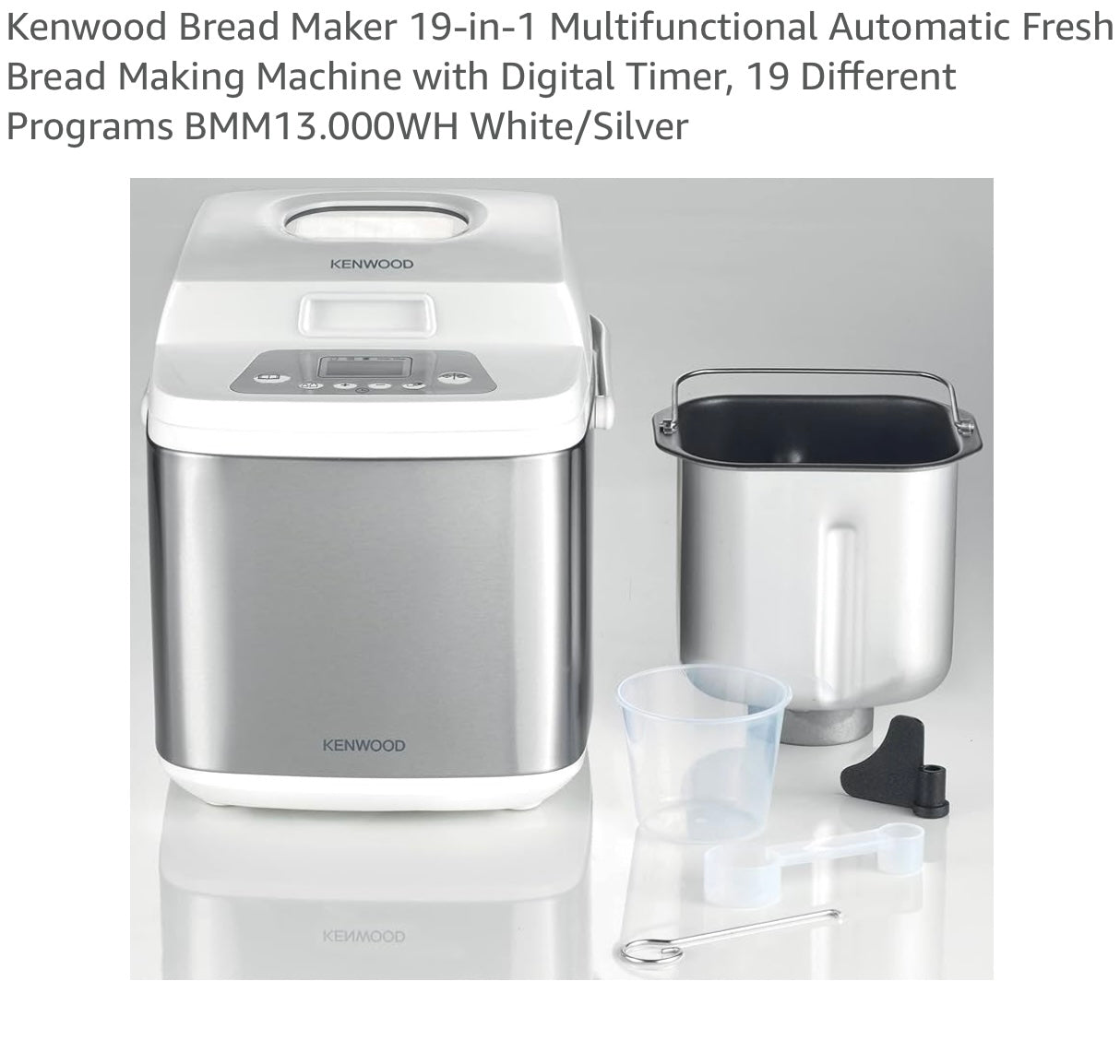Kenwood Bread Maker 19-in-1 Multifunctional Automatic Fresh Bread Making Machine