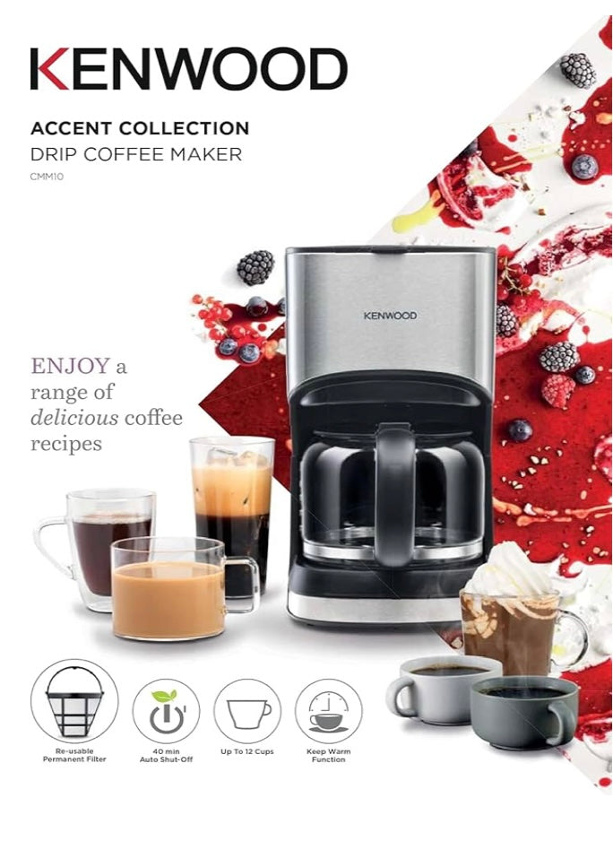 Kenwood Coffee Machine 12-Cup Coffee Maker, Drip Coffee And Americano 900W