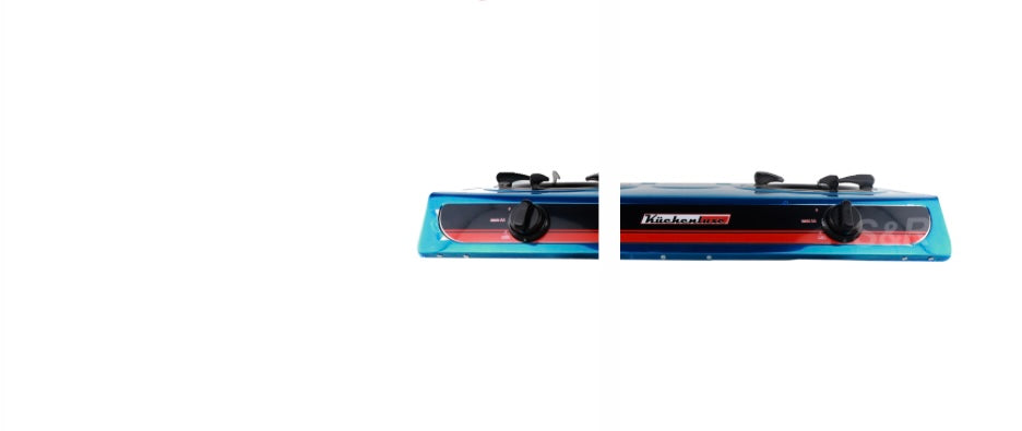 Kuchenluxe Stainless Steel Double Burner Gas Stove KS3-CTD
