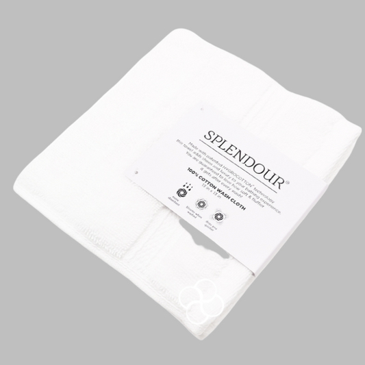 Splendour Hygro White Washcloth 13"x13"